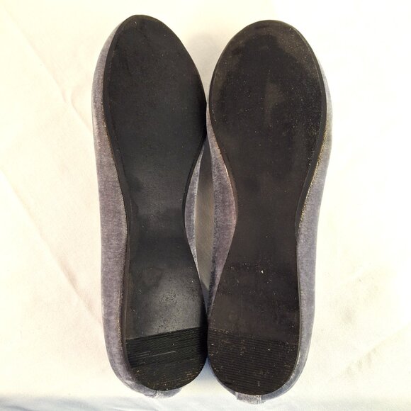 BP Gracee Gray Velvet Flats Size 11 - Picture 4 of 5